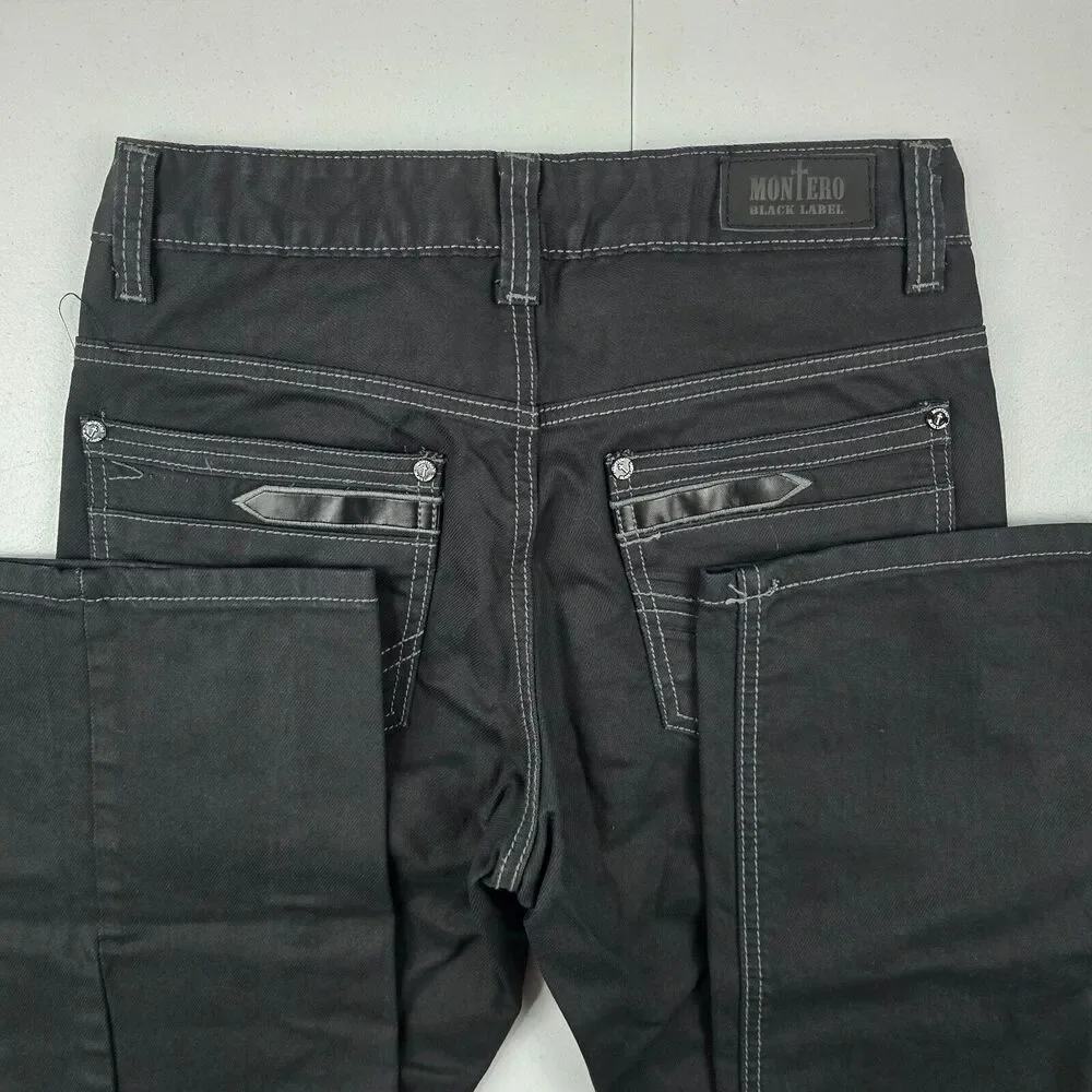 Montero straight jeans 30x32‎ mens dark wash black 4824